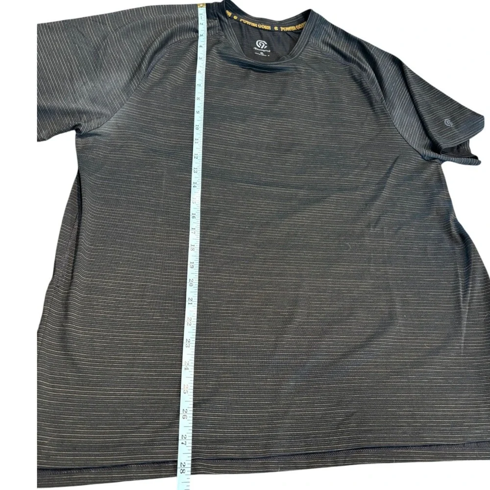 Champion C9 Power Core Mens XL Black Striped Performance T-Shirt 041-02-7117 - Picture 5 of 8